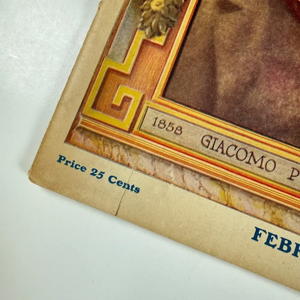 The Etude Music Magazine Feb 1925 - Giacomo Puccini Cover